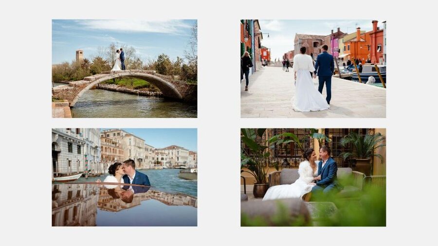 Venice: Elegant couple photos on your vacation - A private session for up to five people