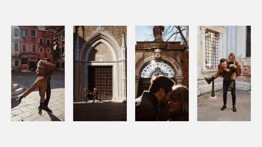Venice: Elegant couple photos on your vacation - What Mauro adds to the session