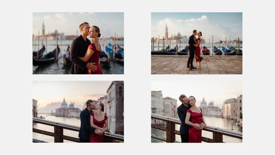 Venice: Elegant couple photos on your vacation - Editing, delivery, and what you actually receive