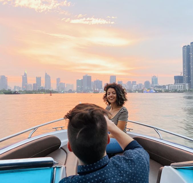 VIP Tour Enjoy Romantic Sunset by Speed Boat Free Cocktail - Meeting at Saigon WaterBus Station around 4:15 pm
